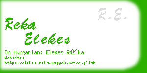 reka elekes business card